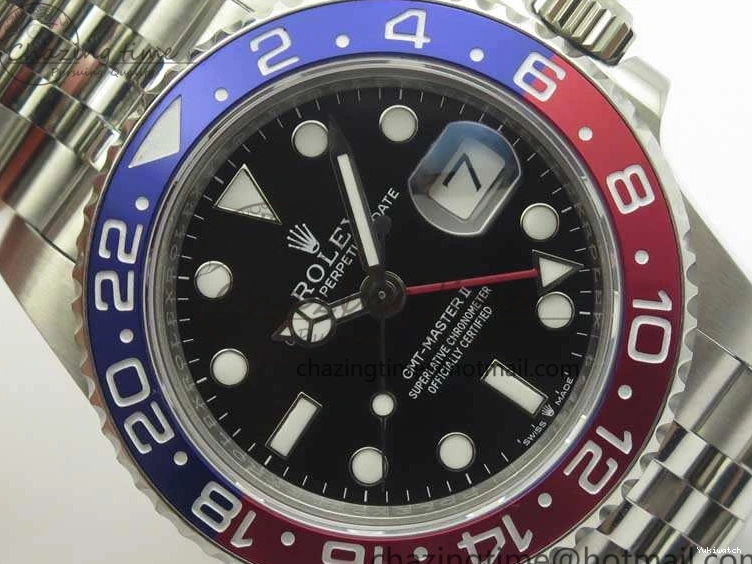 Black BPF SS On Bracelet BLRO Dial Jubilee Edition A2813 SS Maker 126710 GMT-Master Best II 0506